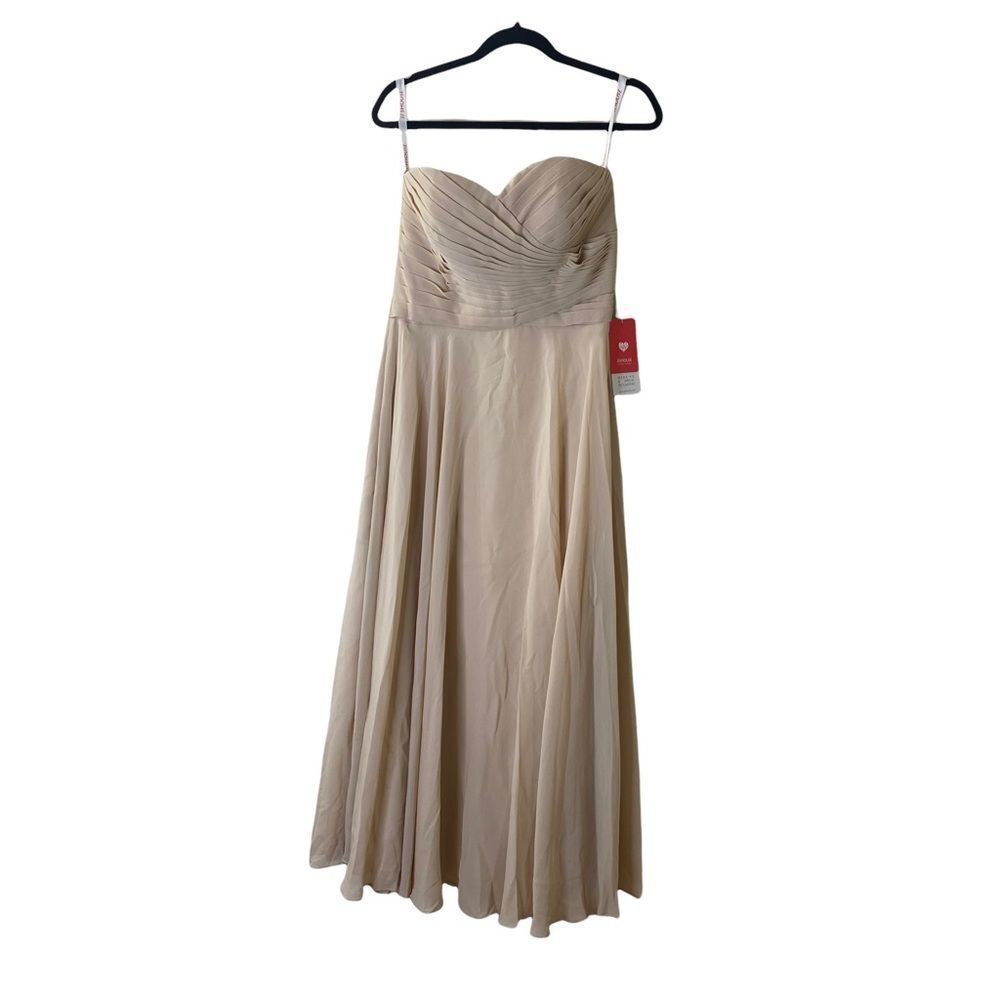 JJs House Strapless Pleated Dress Sz 12